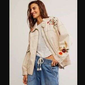 Free People We The Free Dusty Trails Embroidered Jacket